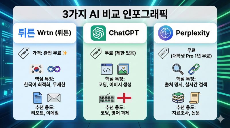 대학생 무료 AI 뤼튼 사용 예시