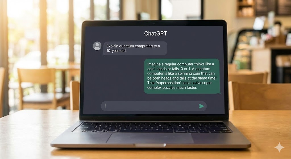 챗GPT 화면에서 블로그 글쓰기 프롬프트를 입력하고 결과를 받는 모습