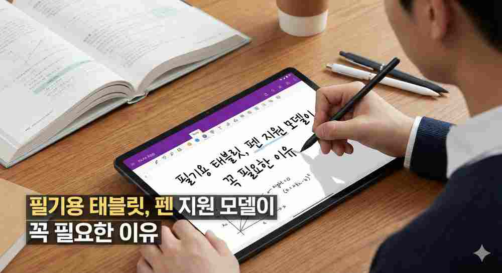 필기용 태블릿, 펜 지원 모델이 꼭 필요한 이유