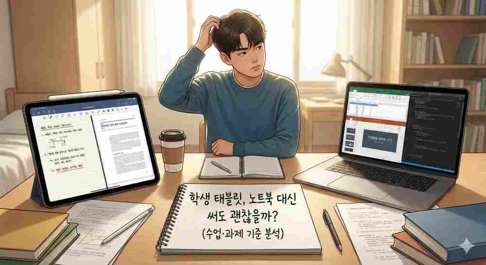 학생 태블릿, 노트북 대신 써도 괜찮을까? (수업·과제 기준 분석)