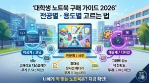 대학생 노트북 구매 기준 2026｜전공별·용도별 고르는 법