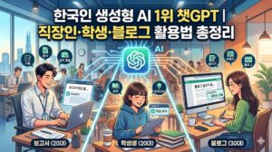 한국인이 가장 많이 쓰는 생성형 AI는 챗GPT｜블로그·업무 활용이 중요한 이유