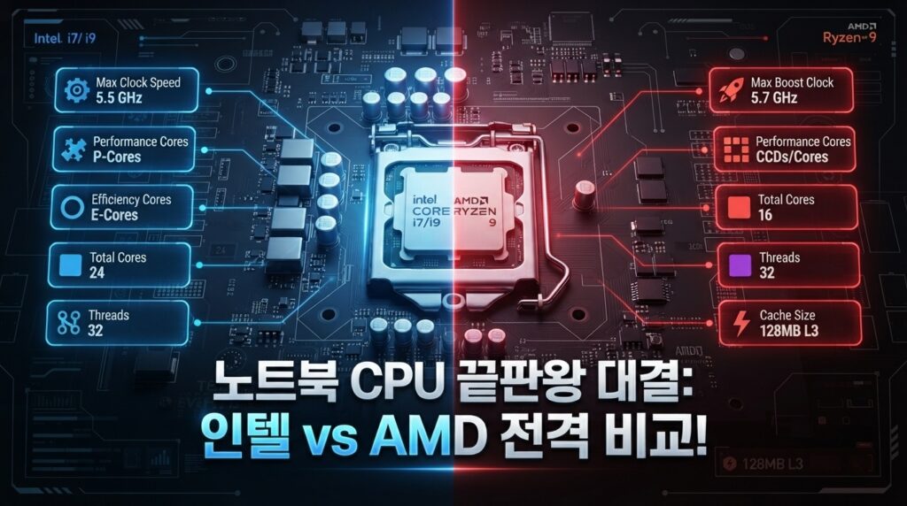 노트북 CPU 보는 법｜인텔·AMD 프로세서 성능 비교 방법
